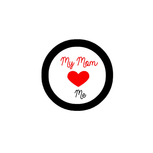 My Mom Loves Me Pin Pinback Badge Button Brooch 2.25 inches Default Title