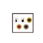 Set of 8 I Love Beards pinback buttons with speech-bubble beard designs