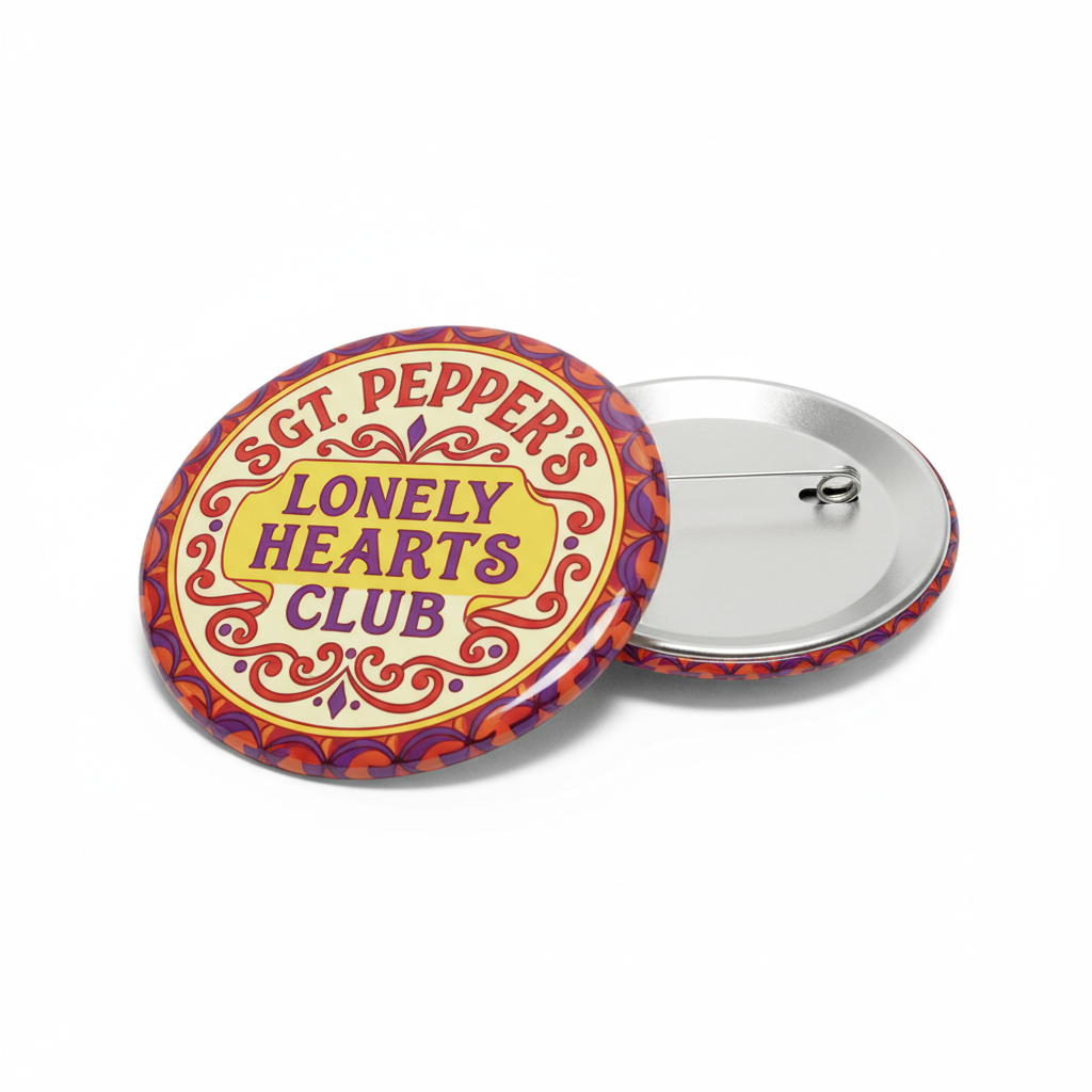 The Beatles Sgt Pepper Drum Pin Button 2.25-inch