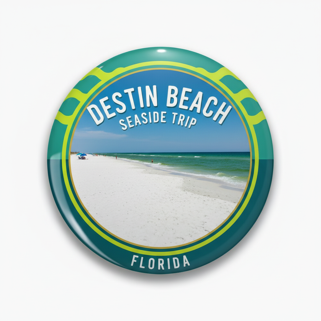 Beautiful Destin Beach Seaside Trip Photography Pinback 2.25-inch