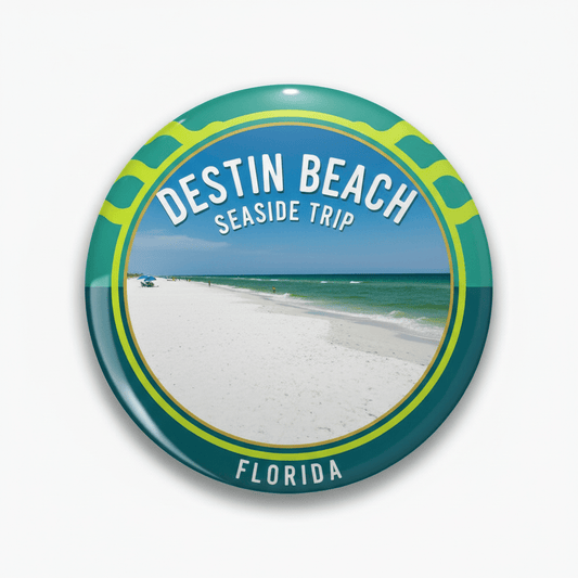 Beautiful Destin Beach Seaside Trip Photography Pinback 2.25-inch - My Pinbacks