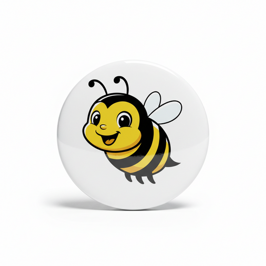Bee Cartoon Pinback 2.25-inch