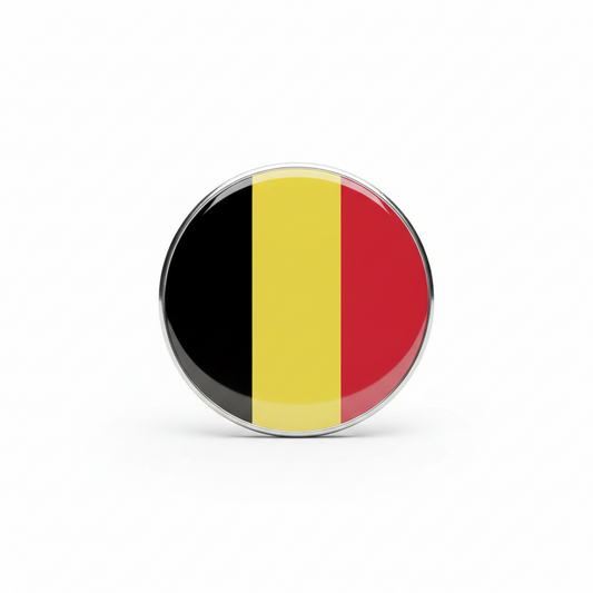 Belgium Belgian flag Pinback 2.25-inch