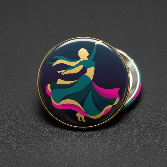 Belly Dancing Pinback 2.25-inch