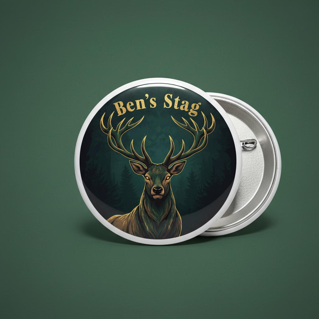 Bens Stag Pinback 2.25-inch