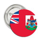 1.25-inch flag pinback badge with red, blue and white country design