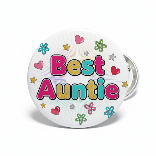 Best Auntie Pinback 2.25-inch