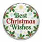 Best Christmas Wishes Button Pinback 2.25-inch