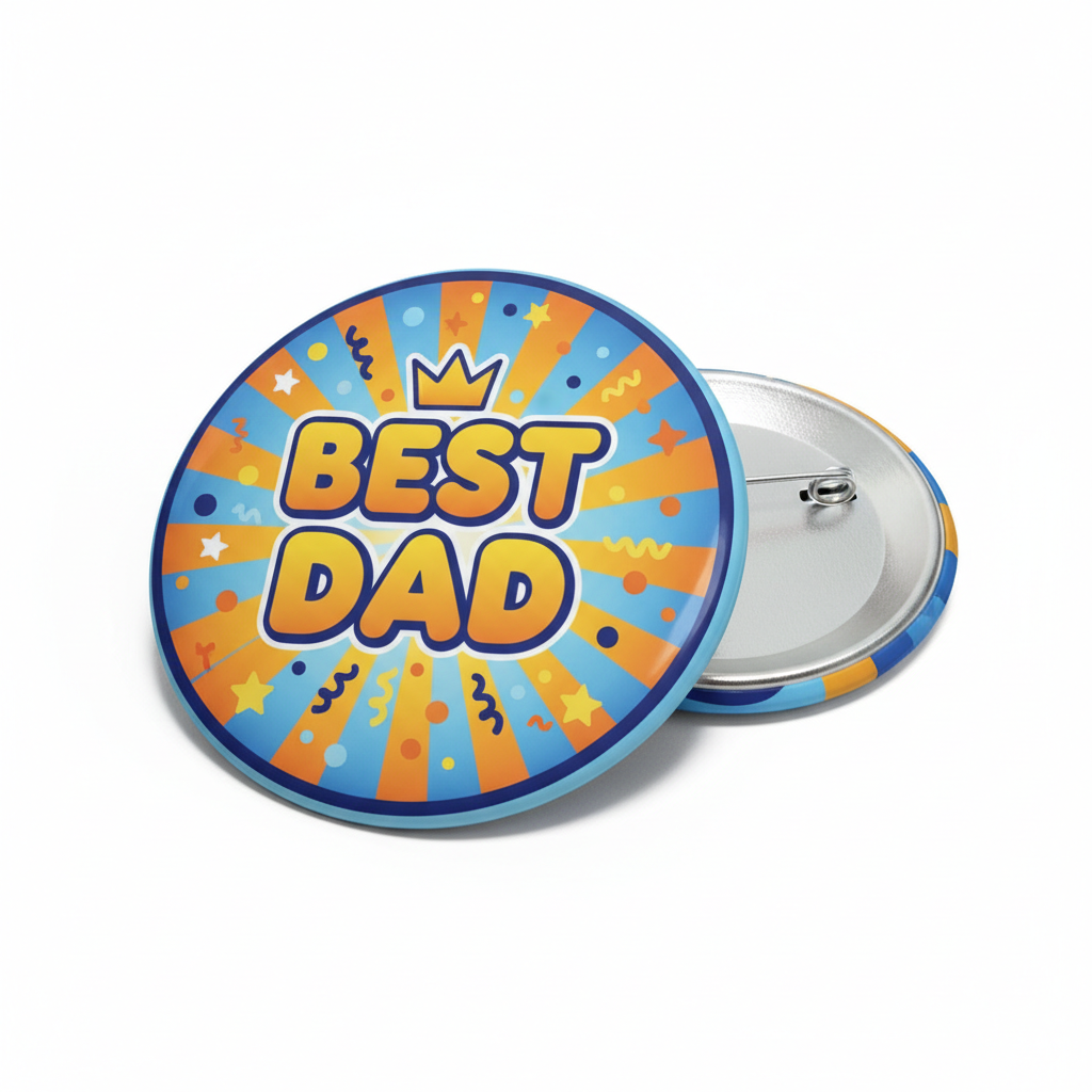 Best Dad Pin Button Pinback 2.25-inch