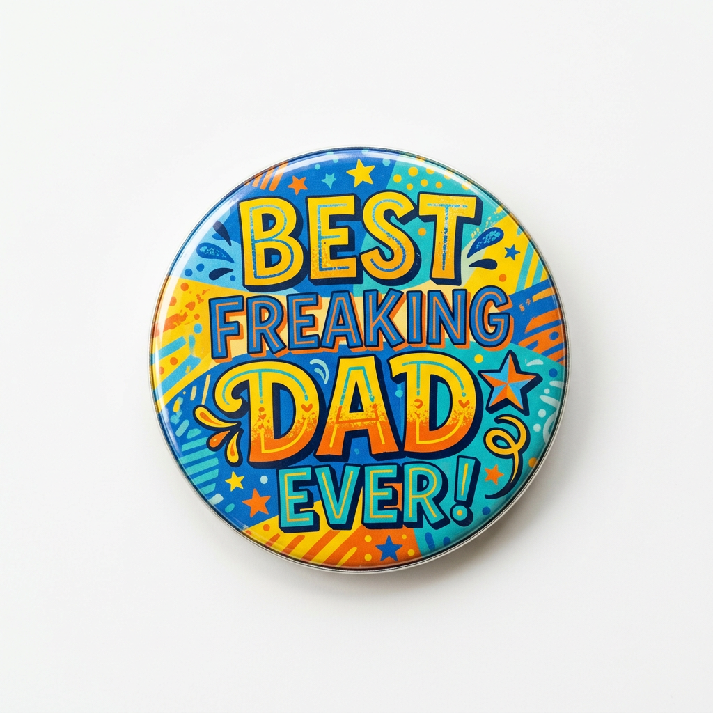Best Freaking DAD EVER Pin Button 2.25-inch