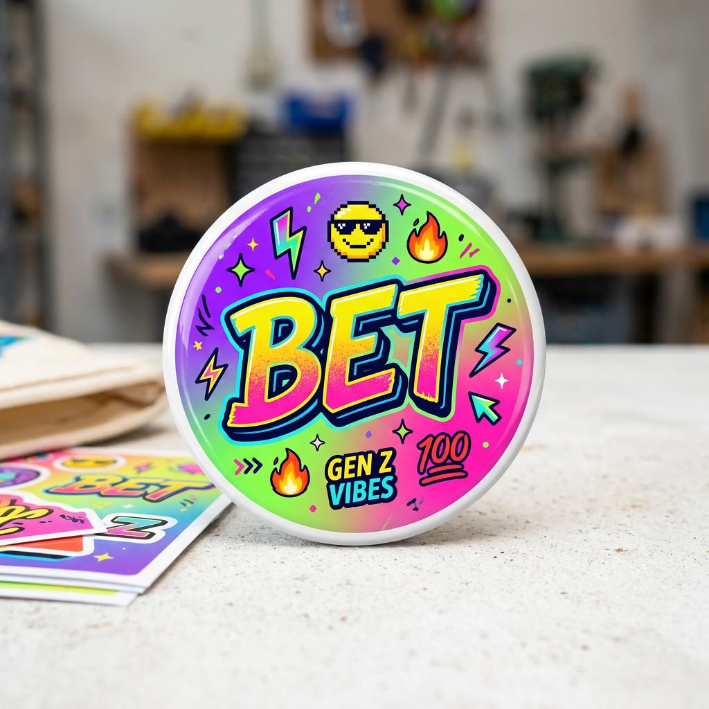 Bet Generation Z Agreement MEME Pin Button 2.25-inch