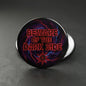 2.25-inch pinback button with purple lightning and red 'Beware of the Dark Side' text