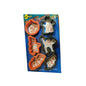 Assorted Halloween metal cookie cutters, pumpkin and ghost shapes, 5-piece set