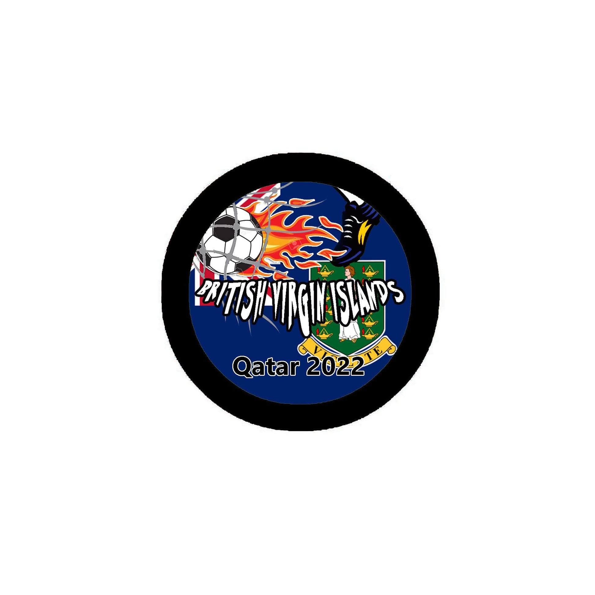 2022 British Virgin Islands Football Soccer Football Soccer 2.25-inch Pinback 2022 Default Title