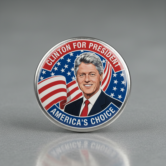 Bill Clinton Pinback Badge 2.25-inch President