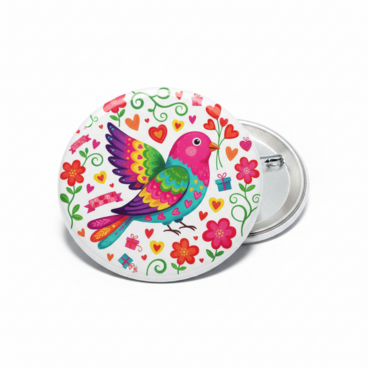 Bird of Love Pinback 2.25-inch
