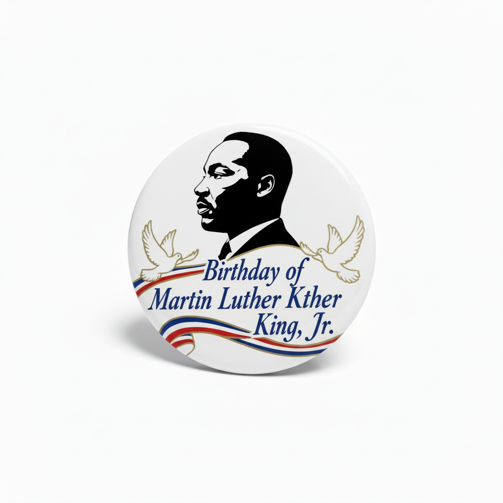 Birthday of Martin Luther King, Jr. Pinback 2.25-inch