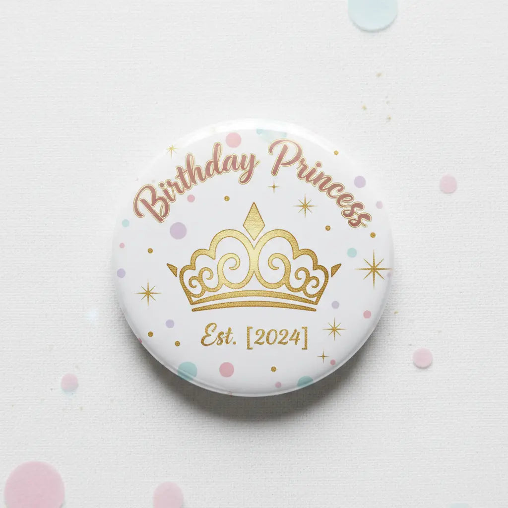 Birthday Princess Pinback 2.25-inch