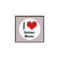 1.25 in pinback button: red heart over 'I Love Guinea Bissau'