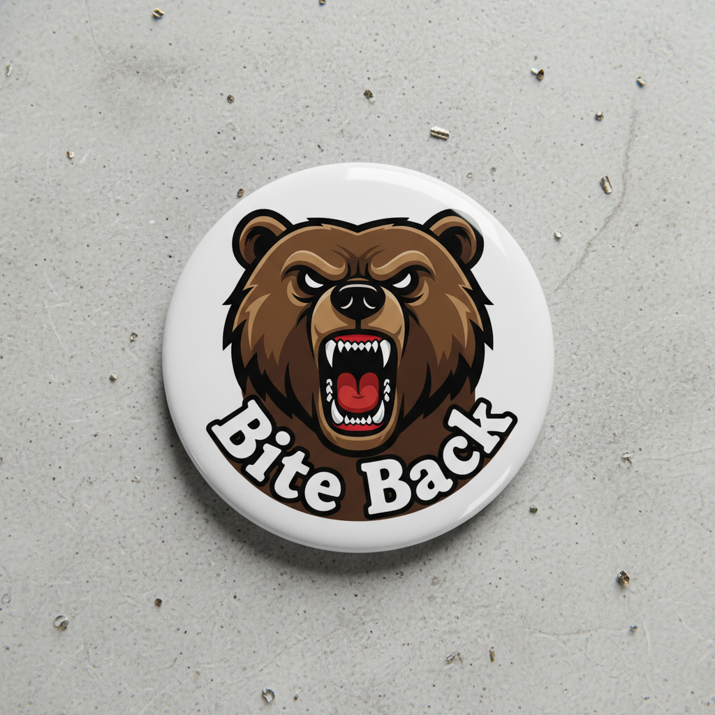 Bite Back Button Pinback 2.25-inch