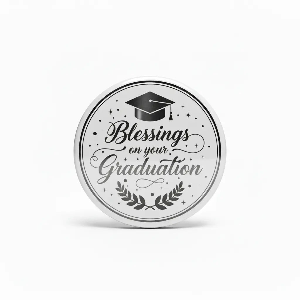 Blessings on your Graduation Pin Button 2.25-inch - mypinbacks.com