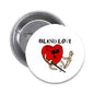 2.25-inch pinback button with 'BLINDLOVE' text and red heart illustration