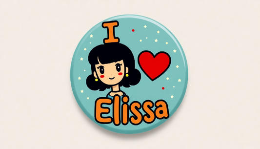 I Love Elisa Pinback 2.25-inch