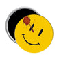 Watchmen 2.25-inch round magnet with yellow smiley face design