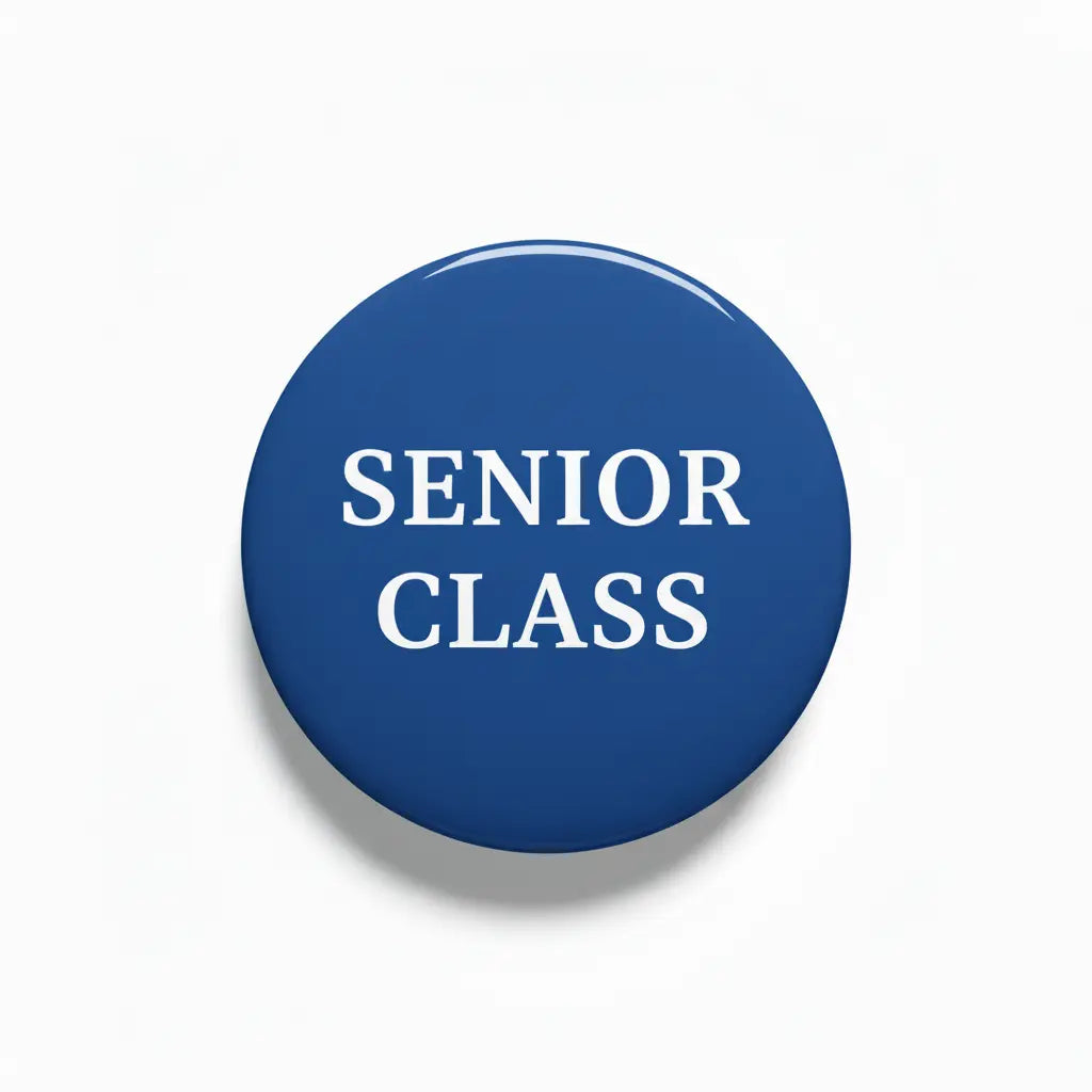Blue Senior Class Pinback 2.25-inch