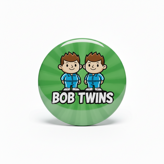 Bob Twins - Green Pinback 2.25-inch