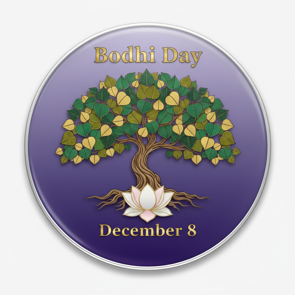Bodhi Day (December 8) Pinback 2.25-inch