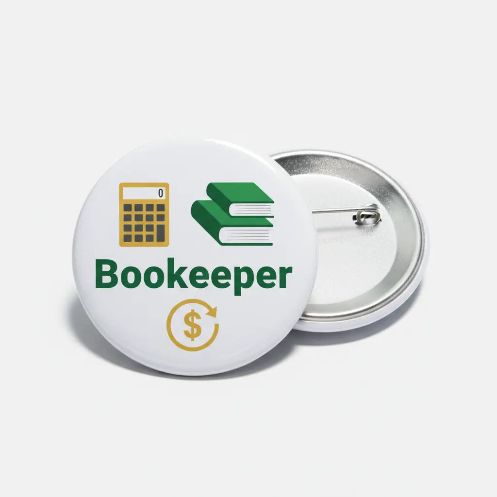 Bookkeeper Pinback 2.25-inch