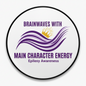 Brainwaves With Main Character Energy Epilepsy Awareness Pinback 2.25-inch