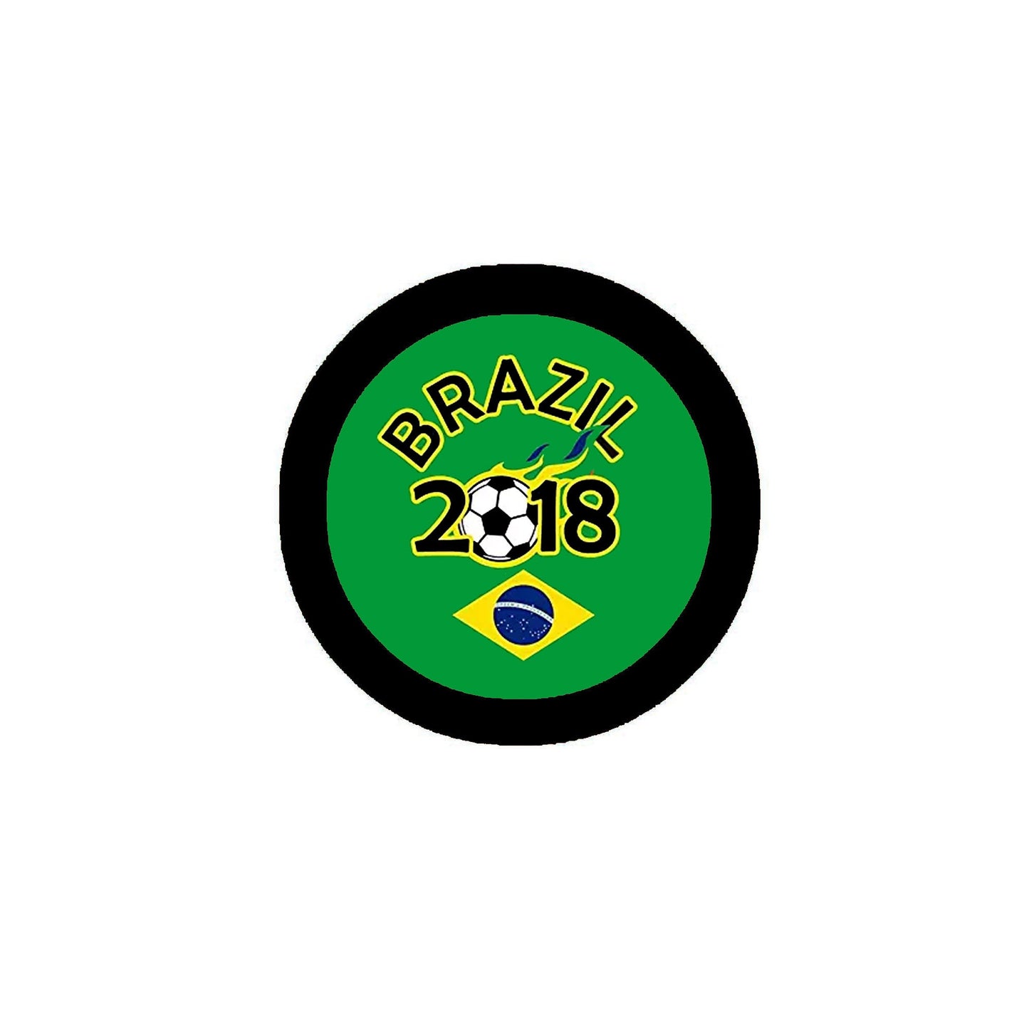 Pin de fútbol de Brasil de 2,25" 2018