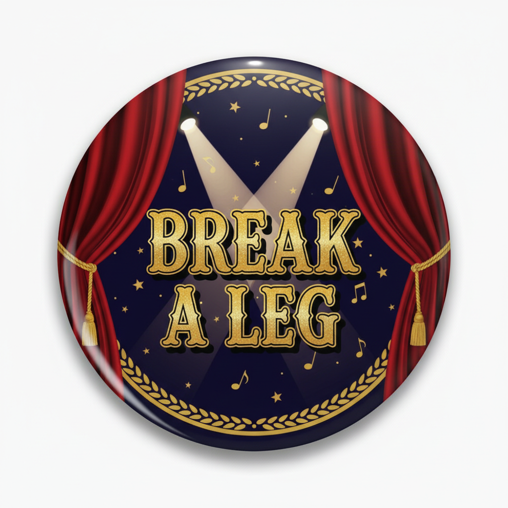 Break a Leg Pinback 2.25-inch