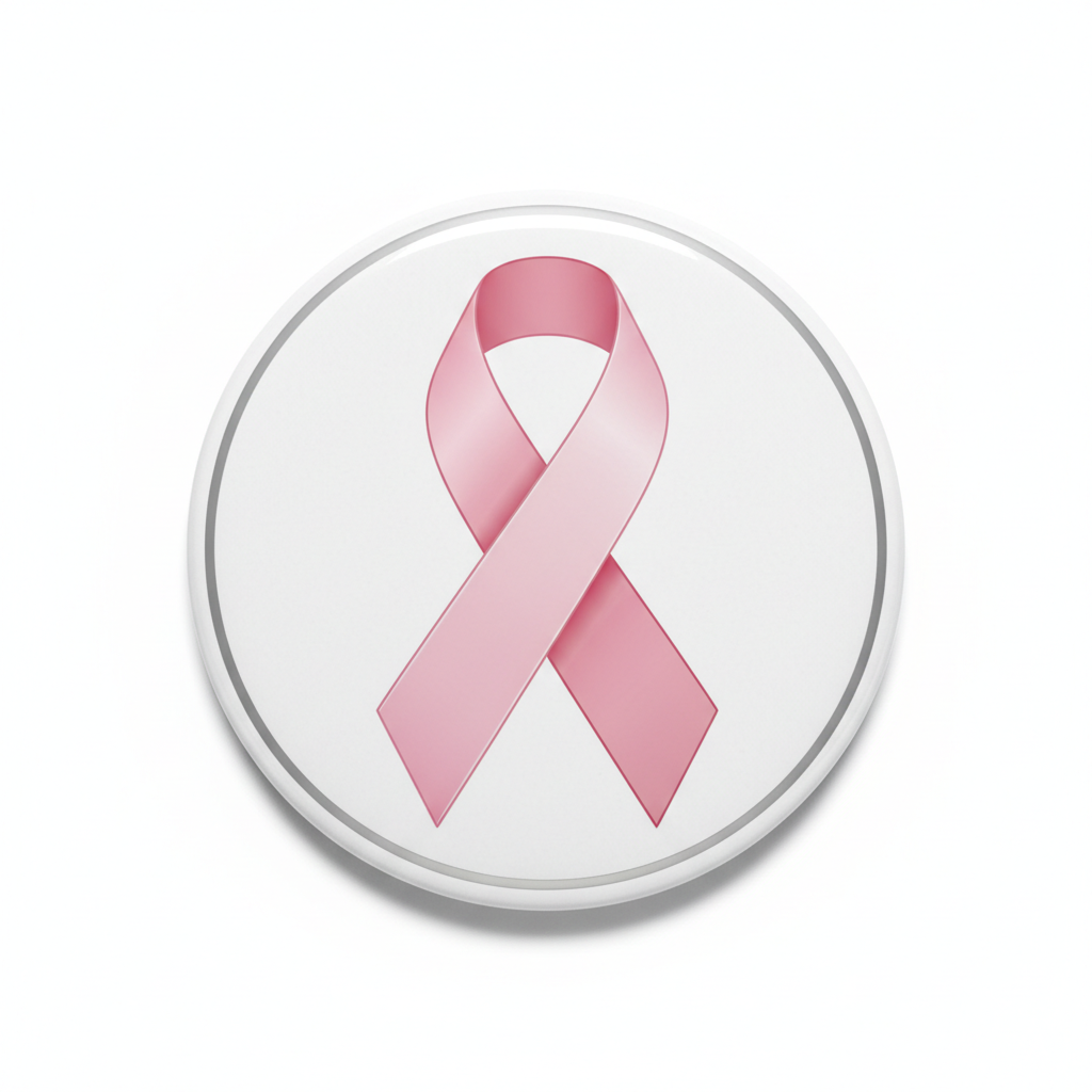 Breast Cancer Awareness Ribbon Pinback 2.25-inch