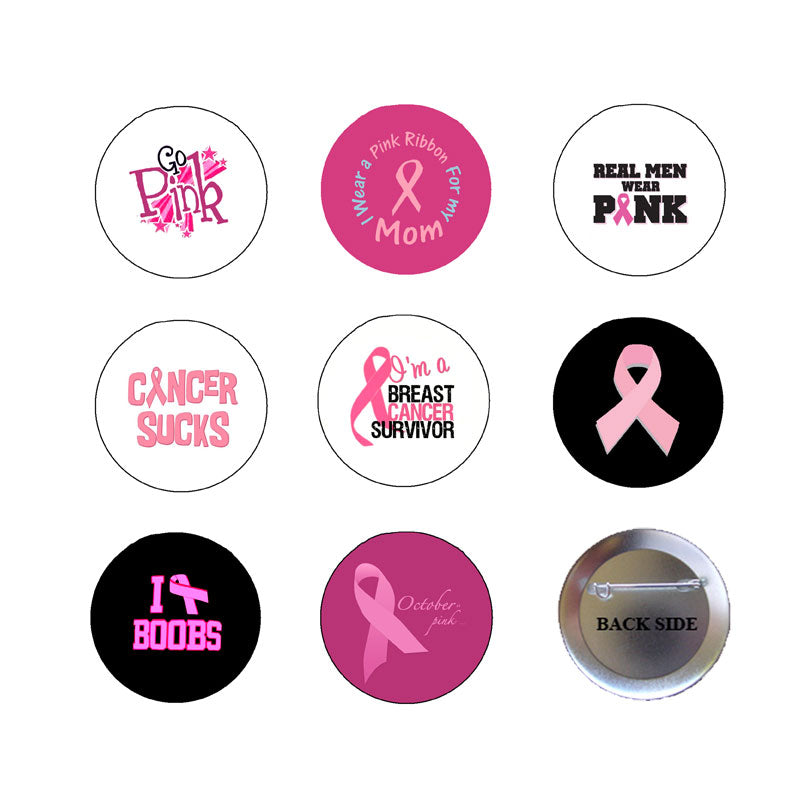 Breast Cancer Style Collection Pinback 1.25"