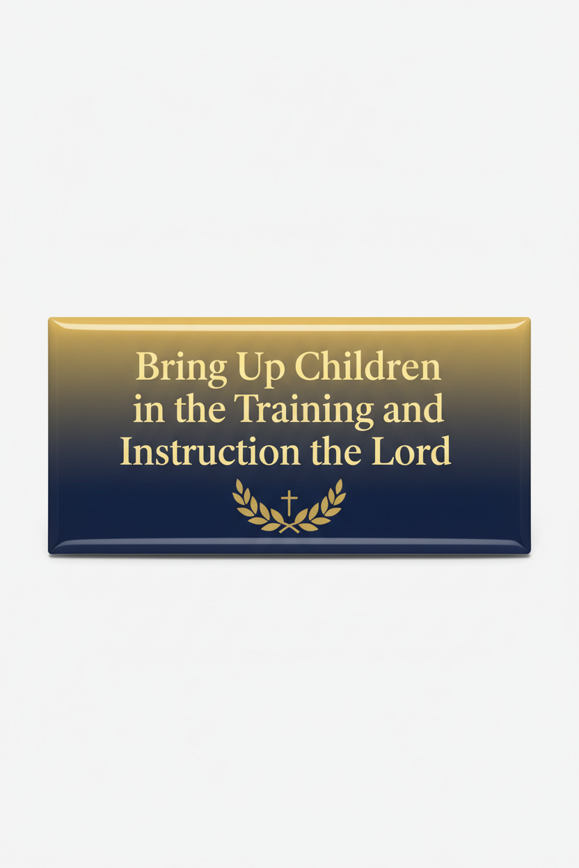 Bring up children in the training and instruction of the Lord Acrylic Fridge Magnetic 3-inch x 4-inch