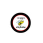2.25-inch round pinback button with bee and 'Big Brother' text, black and red border
