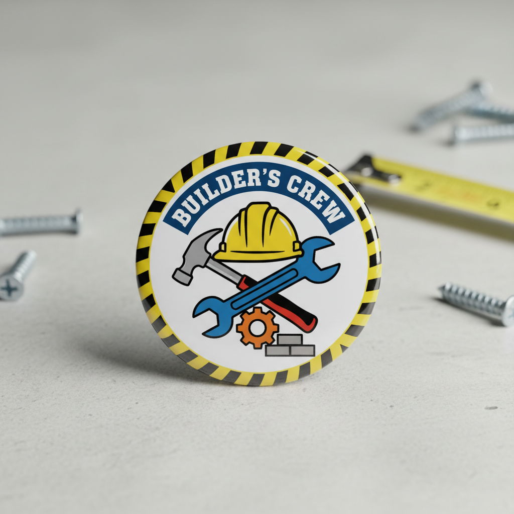 Builder's Crew Pinback 2.25-inch