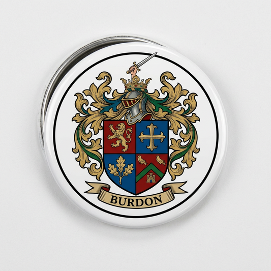 Burdon Family Crest Coat Arms Magnet 3-inch