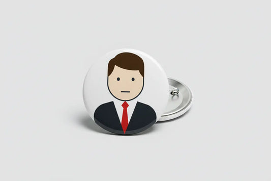 Businessman Pinback 2.25-inch