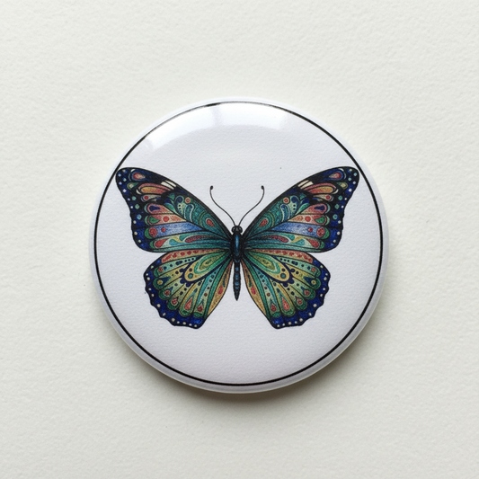 Butterfly Symbol Badge Reels Cute Felt Retractable Badge Reels 1.45-inch
