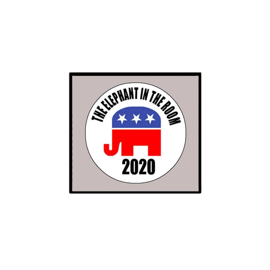 Elephant in the Room 2020 Pinback Badge 2.25-inch ~ White Default Title