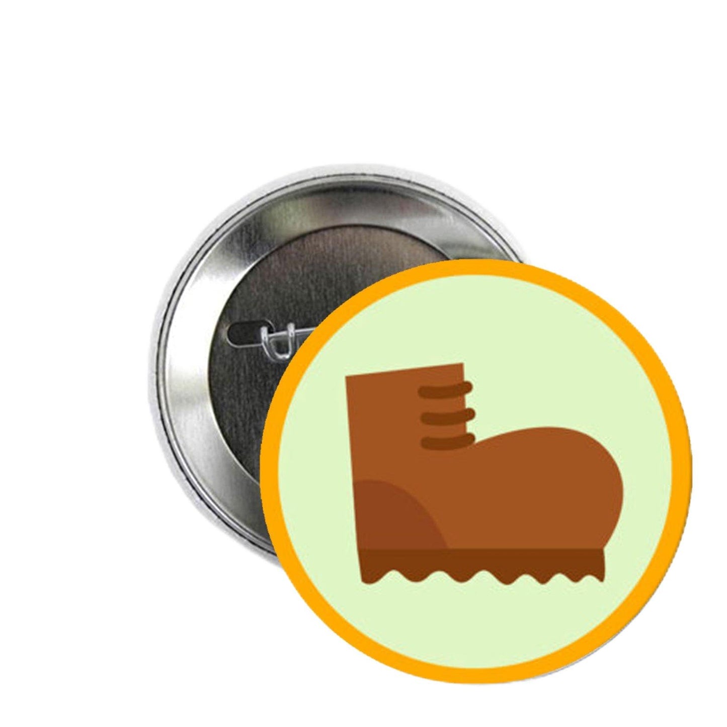 Boot 1.25" Pinback Button Pin - Funny Drawing Party