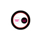 1.25-inch pinback button: black rim, red ring, 'GOOD GIRL'/'BAD GIRL' halves