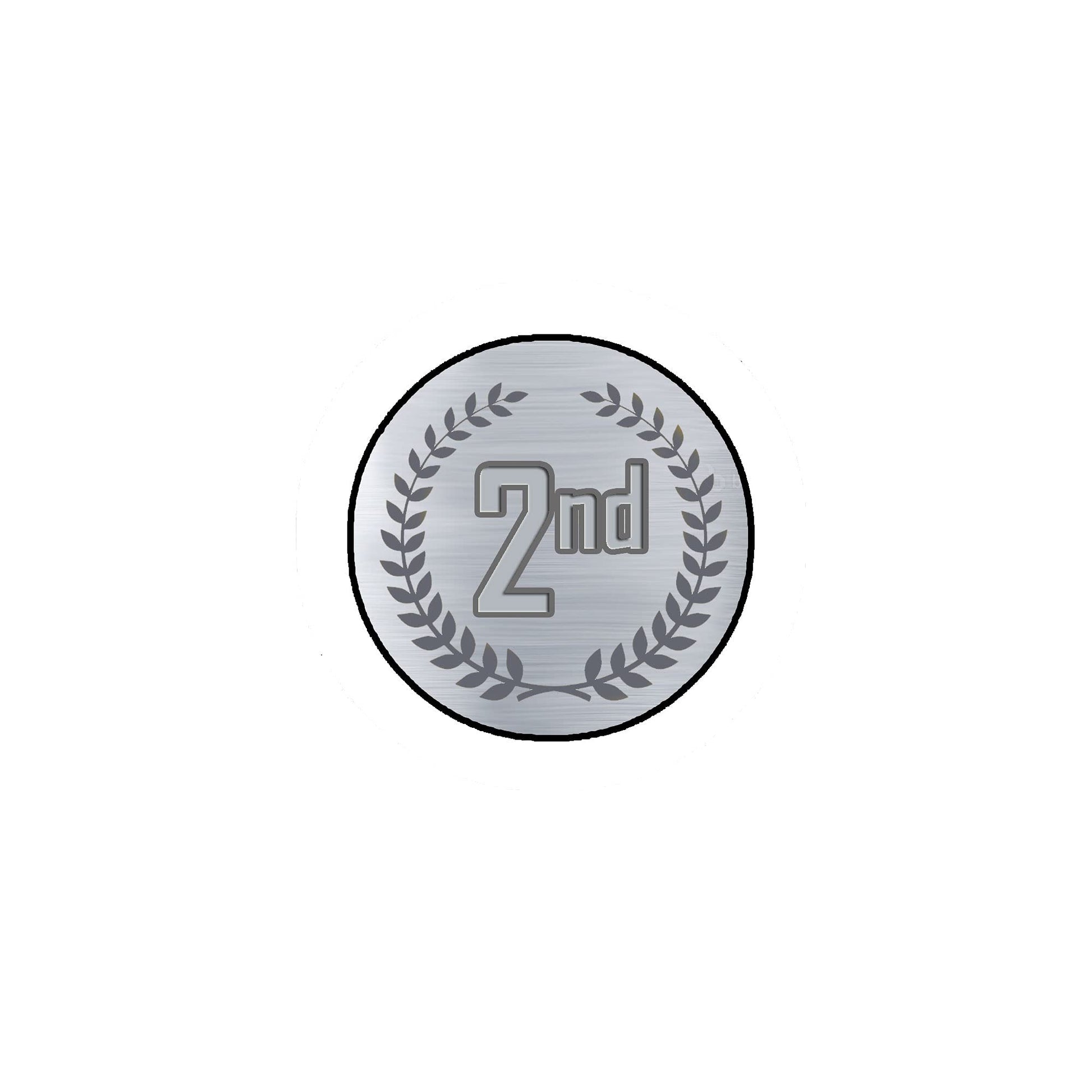 Second Place 2nd Place 2.25-inch Pinback Badge School Contest Competition Default Title