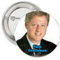 1.25-inch pinback button with portrait and 'First Gentleman' lettering, metal back
