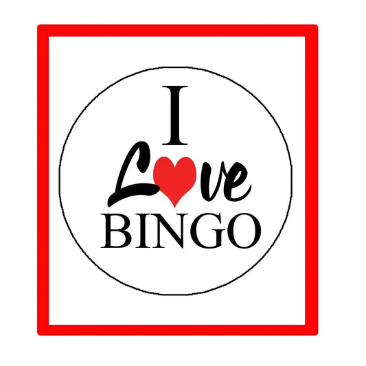 I Love Bingo 1.25-inch Pinback Button backpacks Default Title