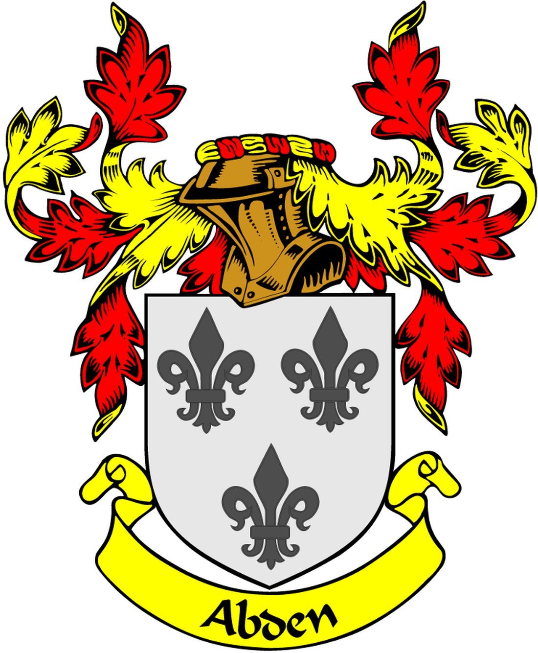 Abden Family Crest 3" Coat of Arms Fridge Round Magnet